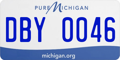 MI license plate DBY0046