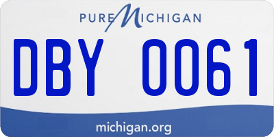 MI license plate DBY0061