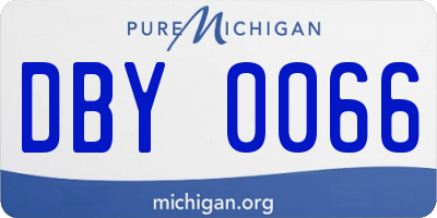 MI license plate DBY0066
