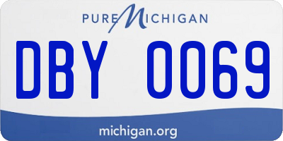 MI license plate DBY0069