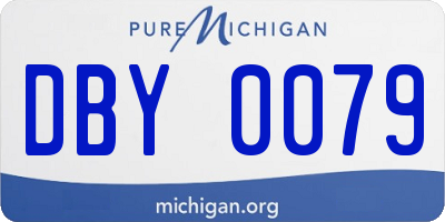 MI license plate DBY0079