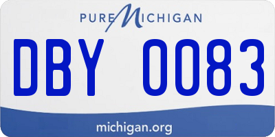 MI license plate DBY0083