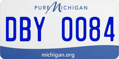 MI license plate DBY0084