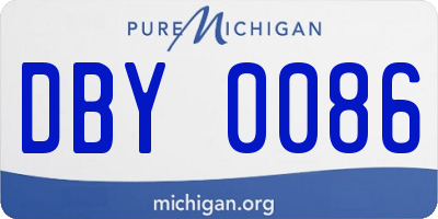 MI license plate DBY0086