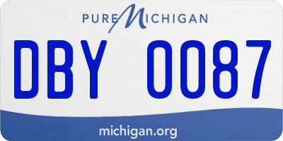 MI license plate DBY0087