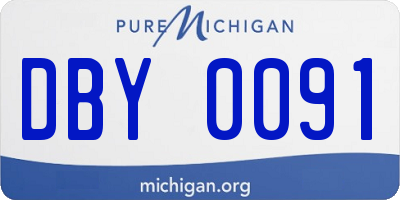 MI license plate DBY0091