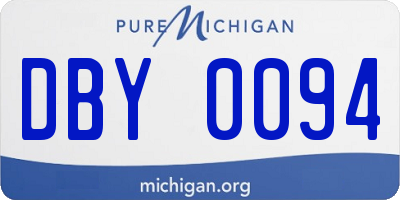 MI license plate DBY0094