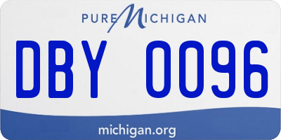 MI license plate DBY0096