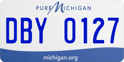 MI license plate DBY0127