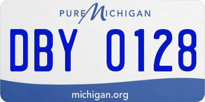 MI license plate DBY0128
