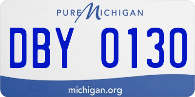 MI license plate DBY0130