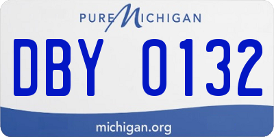 MI license plate DBY0132