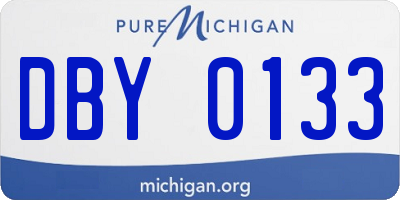 MI license plate DBY0133