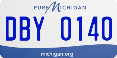 MI license plate DBY0140