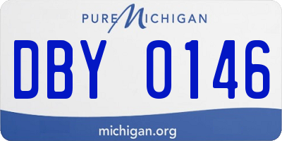 MI license plate DBY0146