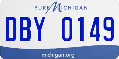 MI license plate DBY0149