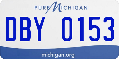 MI license plate DBY0153