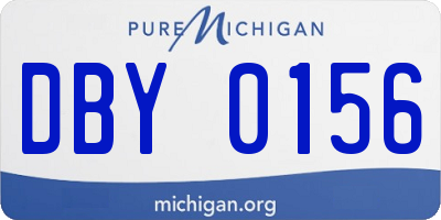 MI license plate DBY0156