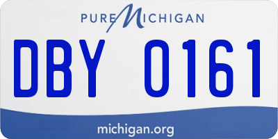 MI license plate DBY0161