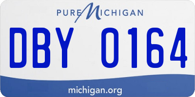 MI license plate DBY0164