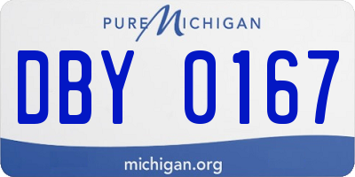 MI license plate DBY0167