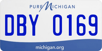 MI license plate DBY0169