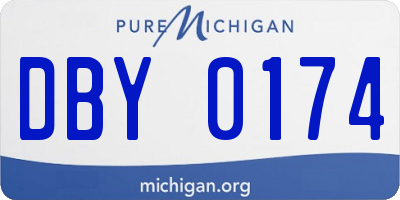 MI license plate DBY0174