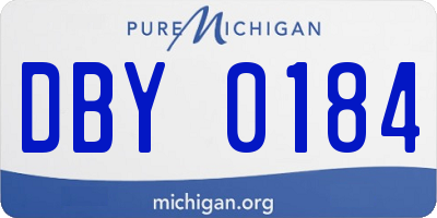 MI license plate DBY0184