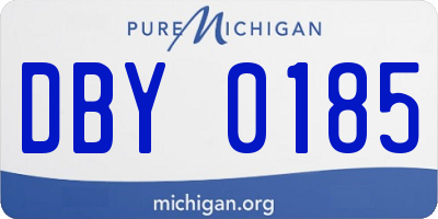 MI license plate DBY0185