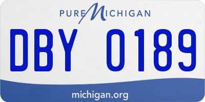 MI license plate DBY0189