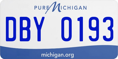 MI license plate DBY0193