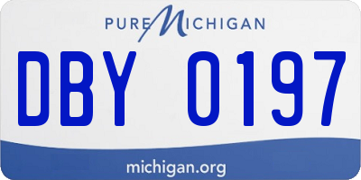 MI license plate DBY0197