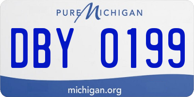 MI license plate DBY0199