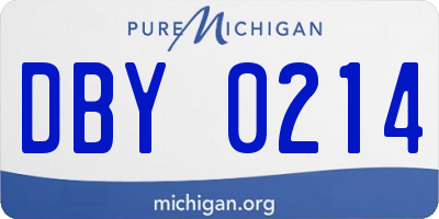 MI license plate DBY0214