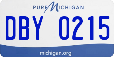 MI license plate DBY0215
