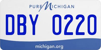 MI license plate DBY0220