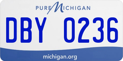 MI license plate DBY0236