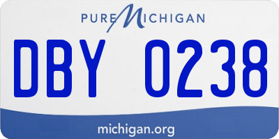 MI license plate DBY0238