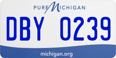 MI license plate DBY0239