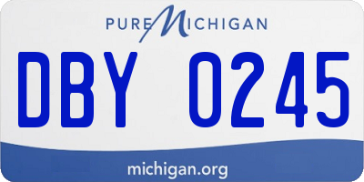 MI license plate DBY0245