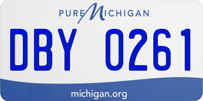 MI license plate DBY0261