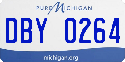 MI license plate DBY0264