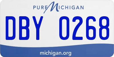 MI license plate DBY0268