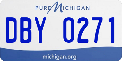 MI license plate DBY0271