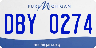 MI license plate DBY0274