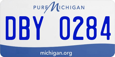 MI license plate DBY0284
