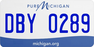 MI license plate DBY0289