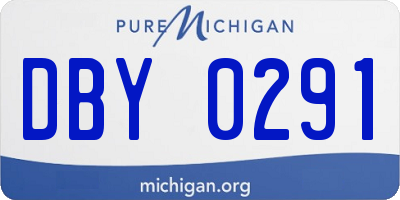 MI license plate DBY0291