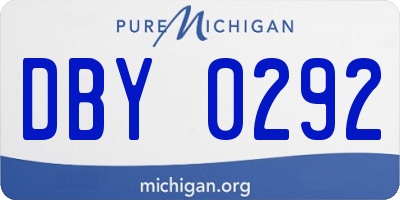 MI license plate DBY0292
