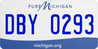 MI license plate DBY0293